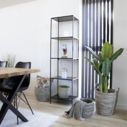 H�g display hylla med 5 hyllor i metall - Modell Vita - V�lj f�rg