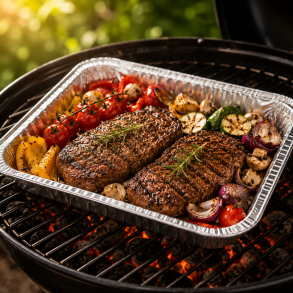 Alubakker � 5 stk. til grill og ovn - F�s i flere st�rrelser