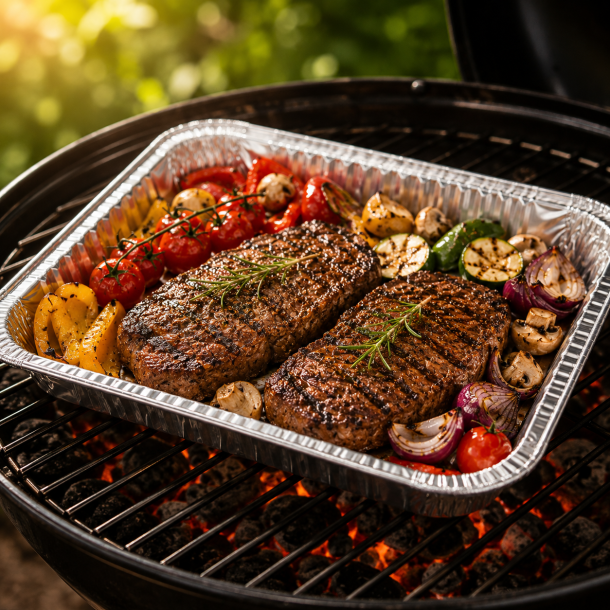 Alubakker � 5 stk. til grill og ovn - F�s i flere st�rrelser