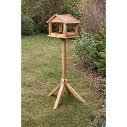 Fuglehus i gold teak � eksklusivt foderhus til haven