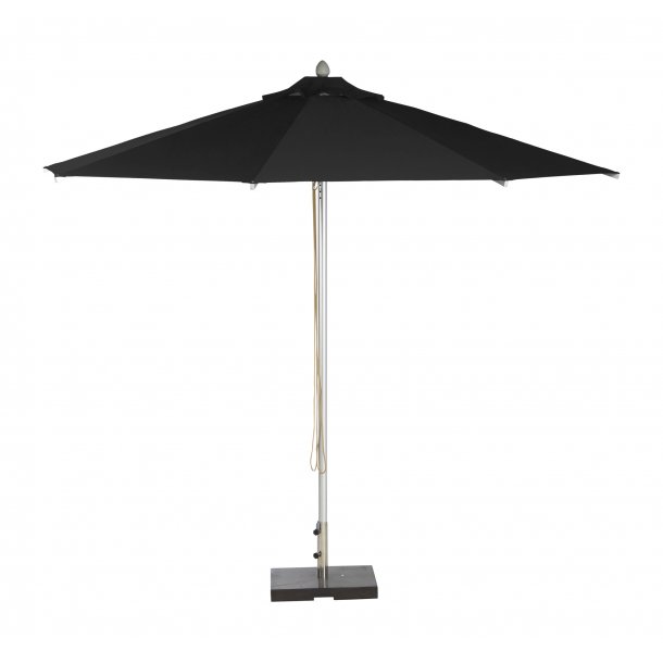 "Sunbrella" parasoll med borste alu. - : 3m - Vattentt + Dug har UV50+ solskydd. Modell: Toulouse