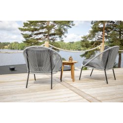 Loungeset med tv ftljer och ett sidobord inkl. all-weather dynor - Modell: Lindos/Chania