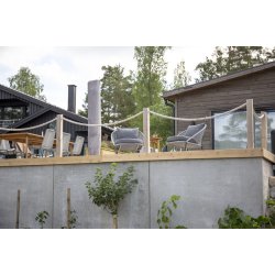 Loungeset med tv ftljer och ett sidobord inkl. all-weather dynor - Modell: Lindos/Chania