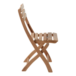 Smart balkongbord med 2 klaffar och 4 fllstolar - Allt i guld teak - Modell: Clarish butterflyset