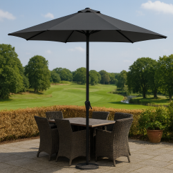 Parasol med krank og tilt str.  3 M.  - Model: Felix - Vlg farven p stoffet