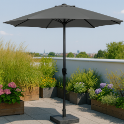 Parasol med krank og tilt str.  3 M.  - Model: Felix - Vlg farven p stoffet