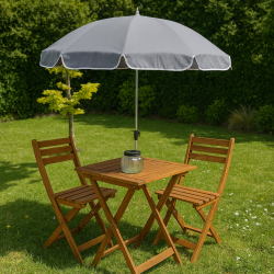 Bordsparasoll inkl. fste - : 110 cm. Vlj frg