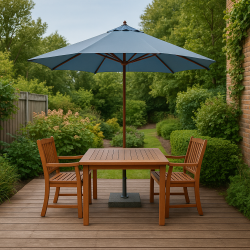 Chicago Lux Parasoll  4 meter - vlj frg - Vattentt + Dug har UV30+ solskydd. Modell: Chicago