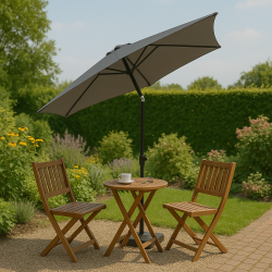 Vattentt Parasoll - 2 x 3 m - m/ Tilt + Dug har UV30+ solskydd. Modell: Cordoba