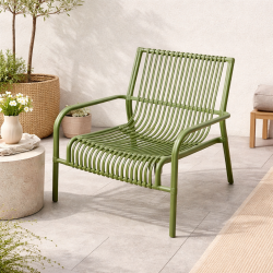 Gr�n Niva loungestol i PP plast