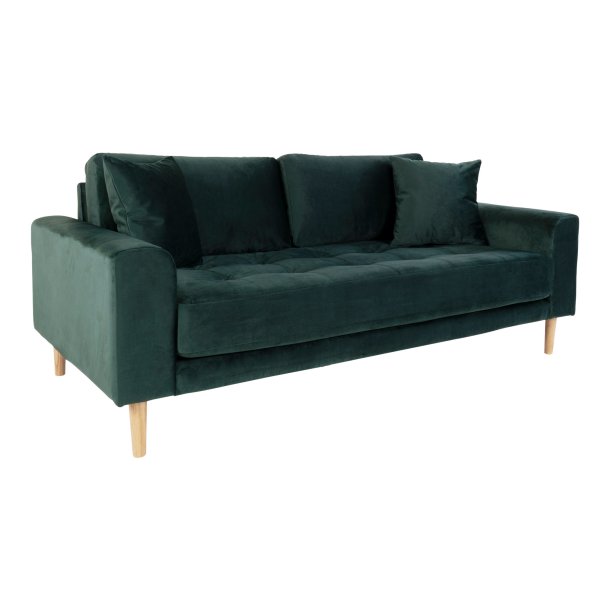 Luksus sofa i velour til 2,5 personer - Model: Lido - Vlg farve: 