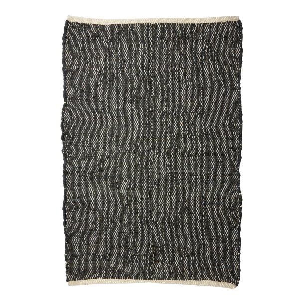 KLUDETPPE I LKRE MATERIALER!!. Gulvtppe i Skind 70X140cm fra Dacore. Vlg farve Natur Tr&oslash;d Sort