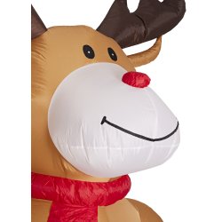 Kmpe oppusteligt rensdyr med 8 LED prer - 2,4 M - IP44 - til udendrs brug 