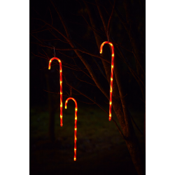 4 stk. LED juletokkest med timer - Indendrs og udendrs brug