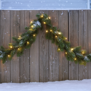 Granguirlande med 35 LED lys - Inde/Ude med timer 