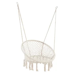 Komfortabel h�ngestol med frynser og st�loph�ng - Belastning op til 120 kg - �81/62 x H128 cm