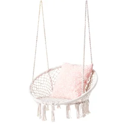 Komfortabel h�ngestol med frynser og st�loph�ng - Belastning op til 120 kg - �81/62 x H128 cm