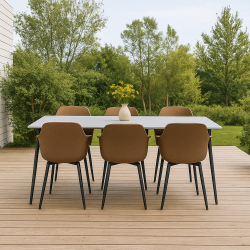 Hannah lux. s�t - B�redygtigt kaffeplast - 6 Personer - Indend�rs og udend�rs brug!