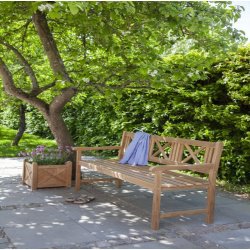 Trdgrdsbnk i kvalitet Guldteak fr 3 personer - Modell: Rosenborg