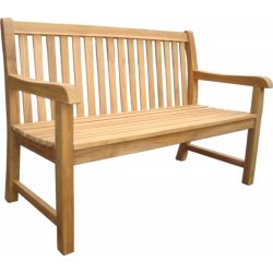 Havebnk Boston med tremmer i kvalitets teak tr - 2 personers