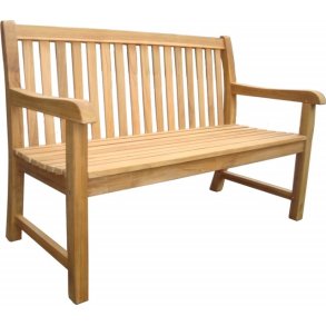 Trdgrdsbnk med bommar i kvalitets teak - 2 personer