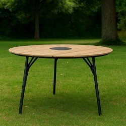 Rundt Havebord STR.  130 cm. God plads til 6 stole. MODERNE HAVEBORD i NONWOOD. VLG FARVE