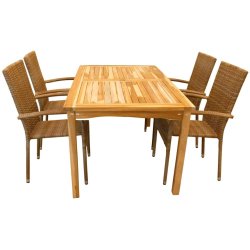 Roma Teak/Polyrattan - St