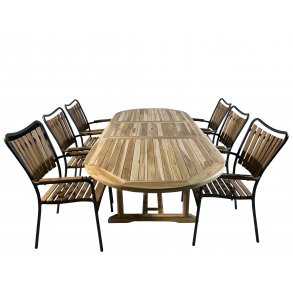 Eva/bounty familiest med udtrksbord - vlg stolens farve