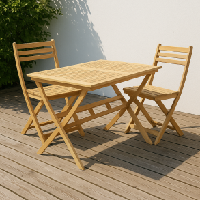 Maja Teak Havebord 120 x 70 cm til 4-6 personer - Perfekt til den mindre terrasse!