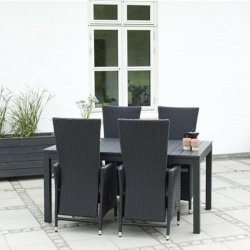 4-10 personers Vedligeholdelsesfri nonwood havebord med udtrkningsplade - Model: William