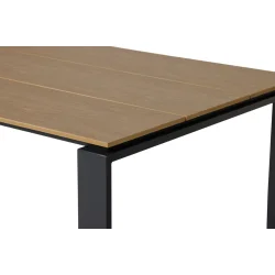 Vedligeholdelsesfrit havebord 210x100 cm i aluminium og nonwood � moderne design i to stilrene farver