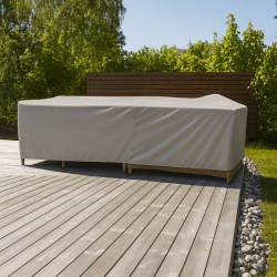 Vandtt flintgrt overtrk til dit sofast - str. 260x260x65 cm Model: Karin