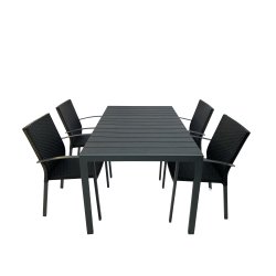 Gilleleje/Nevada terrassest til 4 personer - vlg stolens farve