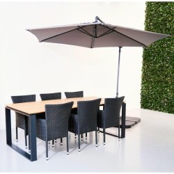 Martinus terrassest til 6 personer - UV-beskyttet polyrattan