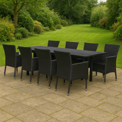 Peru kmpe familiest med udtrksbord 8 personer - UV-beskyttet polyrattan