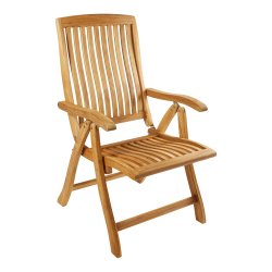 Luksus stol med 5-Positioner BOSTON TEAK