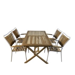 Mondeva 4 personers terrassest 135x85 - Vlg stolens farve