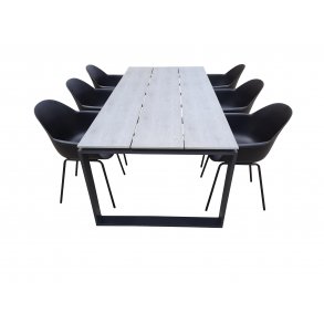 Alexandro havest til 6-8 personer. Ekstra brede lameller p bord. 100 % vedligeholdelsesfrit.