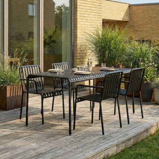Haya/Stella aluminium havem�bels�t til 4 personer. Farve: Farve Sort eller Lysegr�