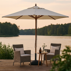 MEGA PARASOL! Str.  4x4m - + dug har UV50+ solbeskyttelse - Model: Houston