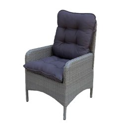 DaCore lounges�t i UV-beskyttet polyrattan - 2 gaslift stole med All-Weather hynder &amp; sidebord -  Gr�
