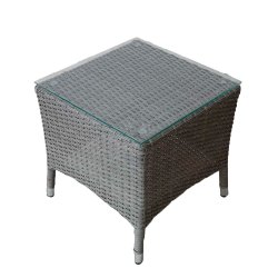 DaCore lounges�t i UV-beskyttet polyrattan - 2 gaslift stole med All-Weather hynder &amp; sidebord -  Gr�