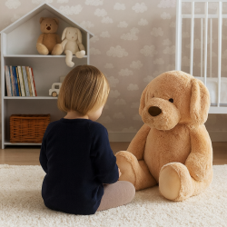 Kmpe hund bld. 100 cm hj. KMPE STOR HUND FRA DACORE - PERFEKT TIL BRNEVRELSET!!