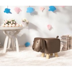 SKAMMEL TIL BRNEVRELSET!! Hundeformet skammel med trben L45XB25XH30 cm