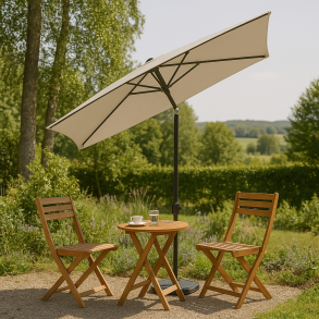 Vandtt Parasol - 2 x 3 m - m/ Tilt + Dug har UV30+ solbeskyttelse. Model: Cordoba