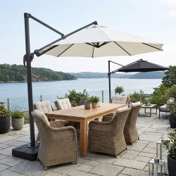 H�ngparasoll med fot � 3,5m - Modell: Thomas