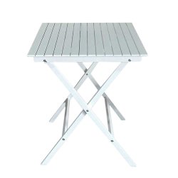 Hvidlakeret akacietr cafest med foldebord + 2 stk. klapstole. KVALITETS CAFEST - model Astrid