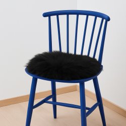 Stolesde i gte lammeskind rund str.  37 cm. - vlg farve