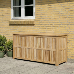 Julia hyndeboks i silver teak - L:130 x B50 x H60 cm