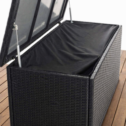 Dynbox i svart UV-skyddad polyrotting - vattent�t